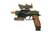 Kreativa spel - Toi-Toys Alfafox Military Pistol with Light and Sound and Flashlight - 32589A