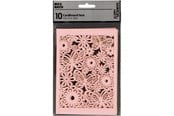 Konst- och hantverksmaterial - Creativ Company - Patterned cardboard Light red 10 pcs. - 216919