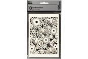 Konst- och hantverksmaterial - Creativ Company - Patterned cardboard Off-white 10 pcs. - 216911