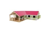 Träleksaker - Kids Globe - Horse Corner Stable with 3 Boxes and Storage Pink 1:24 - 610210