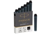 Skoltillbehör - Parker Mini Fountain Pen Ink Refill Cartridges | Black QUINK Ink | 6 Count - 1950407