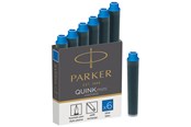 Skoltillbehör - Parker Mini Fountain Pen Ink Refill Cartridges | Blue QUINK Ink | 6 Count - 1950409