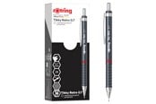 Skriv- och ritverktyg - Rotring Tikky Retro Mechanical Pencils | 2B 0.7 mm | Grey Barrels | with Comfort Rippled Grip | 12 Count - 2202570