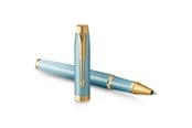 Skriv- och ritverktyg - Parker IM Writing Rituals Rollerball Pen | Turquoise Green Finish with Gradient | Gold Trims | Fine Point | Black Ink | Gift Box - 2203893