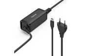 Strömkabel (extern) - Hama Notebook Power Supply USB-C Gan 100-240V 5-20V/65W - 00200023