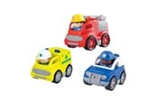 Babyleksaker - PLAY - Emergency Vehicles with Figures Playset 6pcs - 9449