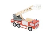 Leksaksbil - Small Foot - Wooden Fire Truck with Rotating Ladde - 12638