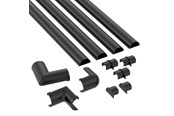 Kabel sleeve - D-LINE Trunking Kit 20x10 4x 1.0m Black - 2010B-1MKIT