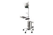 Väggfäste, AV-Möbel - Roline cart - for LCD display / keyboard / mouse / CPU - silver - Max - recommended for - 17.03.1174