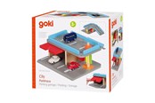 Leksaksbil - Goki - Wooden City Parking Garage 4 parts. - 53802