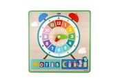 Babyleksaker - Barbo Toys Wacky Wonders - Wooden Clock Board (INT) - 6304