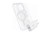 Mobile - Covers & Cases - OtterBox KIT Apple iPhone 16 (Symmetry Clear MagSafe / Premium Glass / EU USB-C Wall Charger 30W - white) - 78-81429