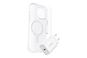 Mobile - Covers & Cases - OtterBox KIT Apple iPhone 16 Pro Max (Symmetry Clear MagSafe / Premium Glass / EU USB-C Wall Charger 30W - white) - 78-81435