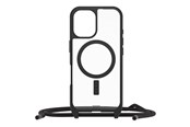 Mobile - Covers & Cases - OtterBox React Necklace MagSafe Apple iPhone 16 Black Crystal - clear/black - 77-96818