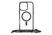 Mobile - Covers & Cases - OtterBox React Necklace MagSafe Apple iPhone 16 Pro Max Black Crystal - clear/black - 77-96836