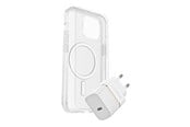 Mobile - Covers & Cases - OtterBox KIT Apple iPhone 16 Pro (Symmetry Clear MagSafe / Premium Glass / EU USB-C Wall Charger 30W - white) - 78-81432
