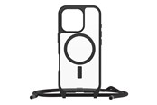 Mobile - Covers & Cases - OtterBox React Necklace MagSafe Apple iPhone 16 Pro Black Crystal - clear/black - 77-96830