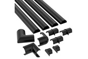 Kabel sleeve - D-LINE Trunking Kit 30x15 3x 1.0m Black - 3015B-1MKIT