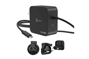 Mobile - Adapters & Chargers - j5create 102W GaN PD USB-C 2-Port Charger with Changeable AC Plugs - JUP25102V-N