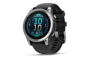 Pulsmätare & Stegräknare - Garmin fēnix E - stainless steel - sport watch with band - black - 16 GB - 010-03025-00