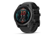 Pulsmätare & Stegräknare - Garmin fēnix E - slate grey steel - sport watch with band - black - 16 GB - 010-03025-01