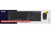 Tangentbord - Trust ODY II WL KEYBOARD & MOUSE WHT ND - Tastatur & Mus set - Nordisk - Svart - 25723
