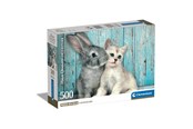 Pusselspel - Clementoni Cat & Bunny (500) - 35539