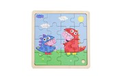 Babyleksaker - Barbo Toys Peppa Pig - Wooden Puzzle - Dino DressUp - 9032