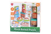 Babyleksaker - PLAY Wooden Block Puzzle Animals 20pcs. - 40293