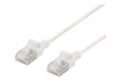 Nätverkskabel - Deltaco patch cable - 30 cm - white - Vit - 0.3m - UFTP-1008