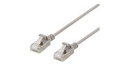 Nätverkskabel - Deltaco patch cable - 2 m - grey - Grå - 2m - UFTP-1040