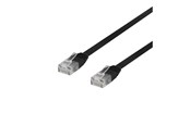 Nätverkskabel - Deltaco patch cable - 30 cm - black - Svart - 0.3m - TP-603S-FL