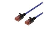 Nätverkskabel - Deltaco patch cable - 2 m - blue white - Blå - 2m - UUTP-1303