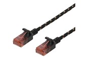 Nätverkskabel - Deltaco patch cable - 50 cm - black - Svart - 0.5m - UUTP-1310