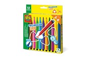 Kreativa spel - SES Creative Triangular Grip Colouring Pens 12 pcs - 14696