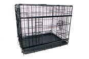 Hundar - Active Canis - Premium bur med skjutdörr - Svart - 122 x 76 x 84 cm - 97407