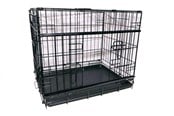 Hundar - Active Canis - Premium bur med skjutdörr - Svart - 107 x 71 x 79 cm - 97406
