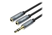 Ljudkabel - Unitek audio adaptor - 20 cm - Y-C956ABK