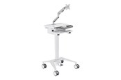 Väggfäste, AV-Möbel - Multibrackets M Basic cart - for LCD display / keyboard / mouse / notebook - gas lift arm - white silver - Max 7.5 kg - recommended for - 7350105219580