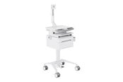 Väggfäste, AV-Möbel - Multibrackets M Basic cart - for LCD display / keyboard / mouse / notebook - with drawer fixed arm - white silver - Max 7.5 kg - recommended for - 7350105219627