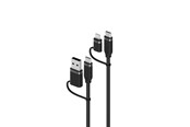 USB-kabel - ALOGIC 4-in-1 100W Silicone Flexible Cable - 1.5m - ELSI4IN1U2BK1.5