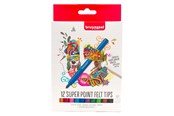 Kreativa spel - Bruynzeel Super Point Felt-Tip Pen Set 12 Colors - 60224212