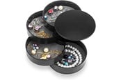 Annan personlig vård - UNIQ Rotatable Round Jewelry Box with 4 Compartments – Black - 6844-1
