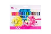 Kreativa spel - Bruynzeel Ecoline Brush Pen Set 15 Colors - 11509023
