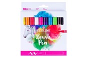 Kreativa spel - Bruynzeel Ecoline Brush Pen Set Clear 10 Colors - 11509813