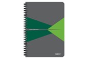 Block och Anteckningsböcker - Leitz Office Notebook A5 linjerad, trådbunden med PP-omslag, grön - 44991055
