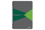 Block och Anteckningsböcker - Leitz Office Notebook A5 rutad, trådbunden med PP-omslag, grön - 44981055
