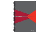 Block och Anteckningsböcker - Leitz Office Notebook A5 rutad, trådbunden med PP-omslag, röd - 44981025