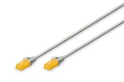 Nätverkskabel - DIGITUS CAT 6A U-UTP Slim Patch Cord - 1m - Grå - 1meter - DK-1617-A-010S