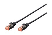 Nätverkskabel - DIGITUS Professional patch cable - 25 cm - black - Svart - 0.25m - DK-1644-0025-BL-10